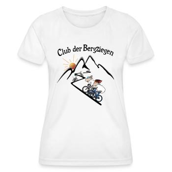 Club der Radsport Bergziegen - Frauen Funktions-T-Shirt - Weiß - Vorne - AI Model Female 172 dark (172cm)
