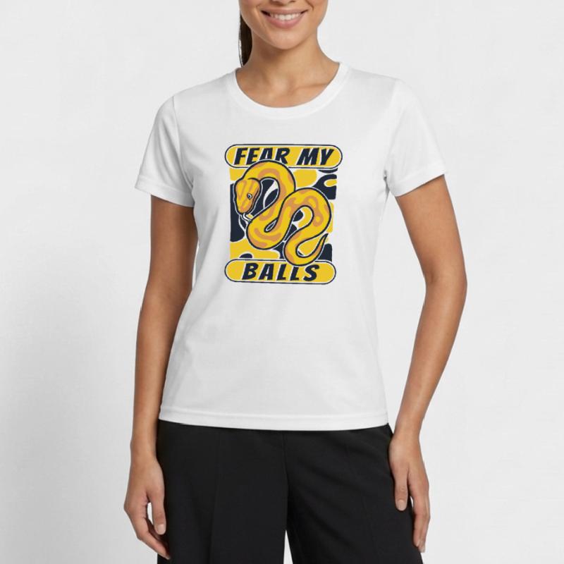 Fear My Balls Python Snake Banana Ball Python T-shirt sport Femme