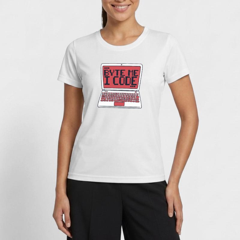 Byte Me I Code Developer Softwareentwickler Frauen Funktions-T-Shirt
