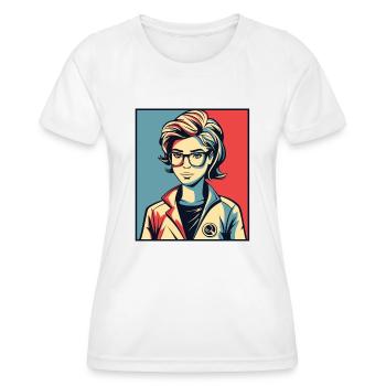 Steminist Portriat STEM Scientist Empowering - Women's Functional T-Shirt - white - Front - AI Model Female 172 dark (172cm)