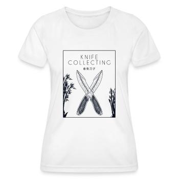 Messer sammeln Chinesisches Hanzi Restaurierungsmesser - Frauen Funktions-T-Shirt - Weiß - Vorne - AI Model Female 172 dark (172cm)