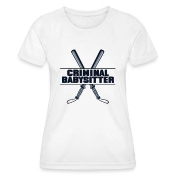 Criminal Babysitter Prison Guard Corrections - Women's Functional T-Shirt - white - Front - AI Model Female 172 dark (172cm)