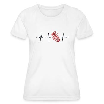 Euphonium Heartbeat Instrument Euphonist Player - Frauen Funktions-T-Shirt - Weiß - Vorne - AI Model Female 172 dark (172cm)