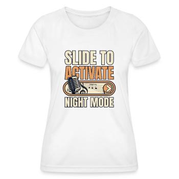 Slide To Activate Night Mode Opera House Lover - Women's Functional T-Shirt - white - Front - AI Model Female 172 dark (172cm)