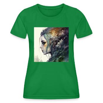 Il ne s’agit pas de perfection, mais de progrès - T-shirt sport Femme - vert - Devant - AI Model Female 172 dark (172cm)