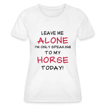 Horse - Frauen Funktions-T-Shirt - Weiß - Vorne - AI Model Female 172 dark (172cm)
