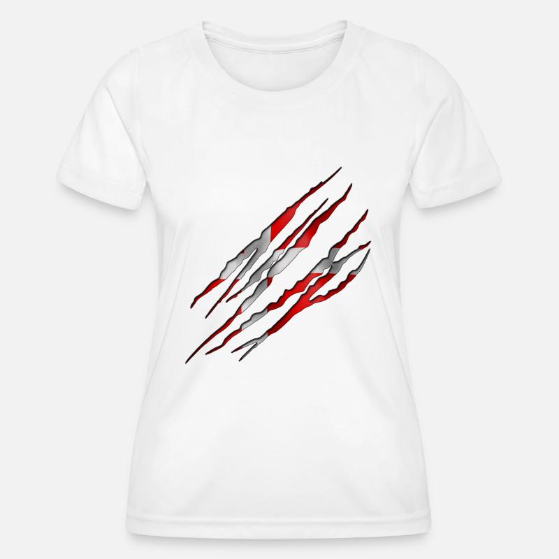 Denmark Slit open 001 AllroundDesigns - Women's Functional T-Shirt - white