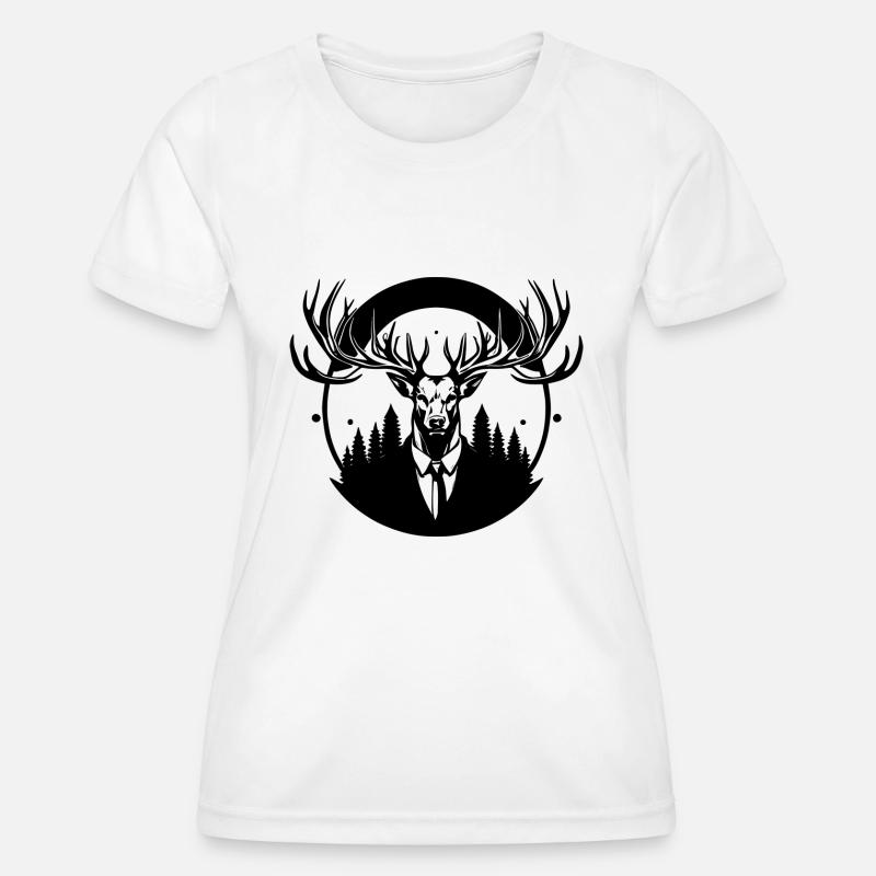 Hirsch - Women's Functional T-Shirt - white
