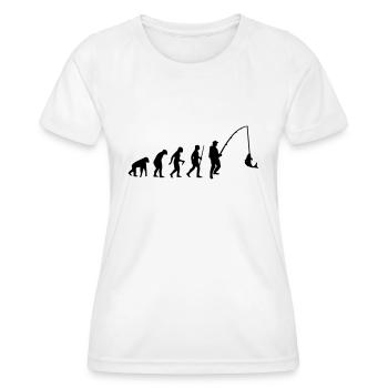 EVOLUTION DE POISSON ! - T-shirt sport Femme - blanc - Devant - AI Model Female 172 dark (172cm)