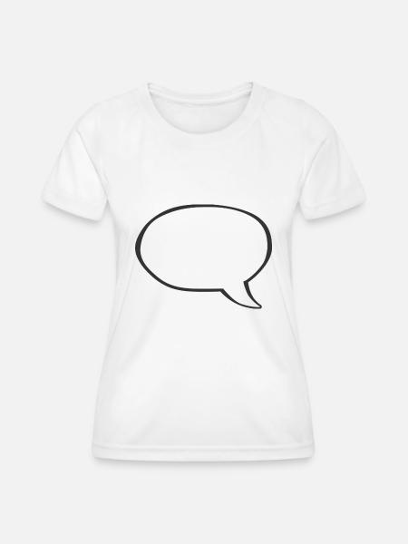 Sprechblase - Frauen Funktions-T-Shirt - Weiß