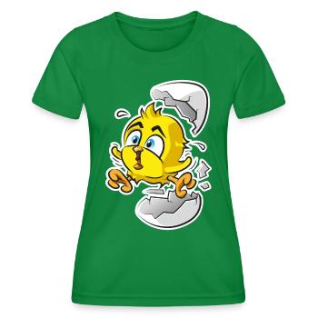 Küken aus dem Ei - Frauen Funktions-T-Shirt - Kelly Green - Vorne - AI Model Female 172 dark (172cm)
