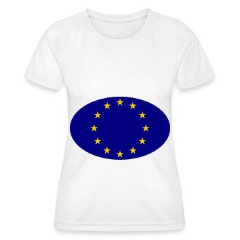 Aufkleber für Europa - Frauen Funktions-T-Shirt - Weiß - Vorne - AI Model Female 172 dark (172cm)