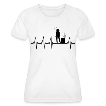 Imker Frau mit Biene - Frauen Funktions-T-Shirt - Weiß - Vorne - AI Model Female 172 dark (172cm)