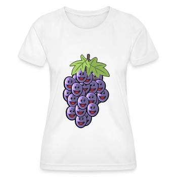 Trauben Weintrauben Wein Geschenk Rebe Traube - Frauen Funktions-T-Shirt - Weiß - Vorne - AI Model Female 172 dark (172cm)