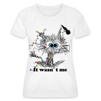 Funny Eyes and Christmas Lights Design - Women's Functional T-Shirt - white - Front - AI Model Female 172 dark (172cm)
