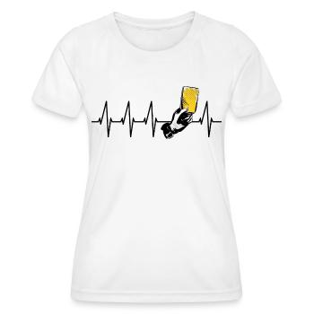 Carton jaune sportif - T-shirt sport Femme - blanc - Devant - AI Model Female 172 dark (172cm)