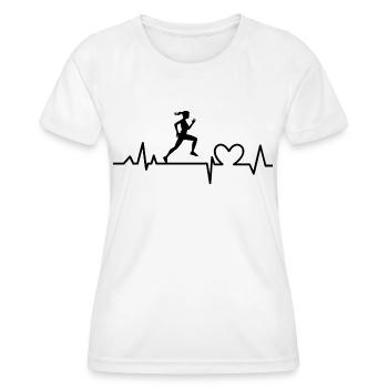 Running Love - Frauen Funktions-T-Shirt - Weiß - Vorne - AI Model Female 172 dark (172cm)