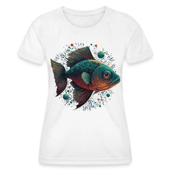 Amour du poisson - T-shirt sport Femme - blanc - Devant - AI Model Female 172 dark (172cm)