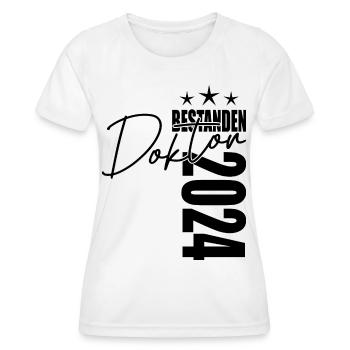 Doktor bestanden - Frauen Funktions-T-Shirt - Weiß - Vorne - AI Model Female 172 dark (172cm)