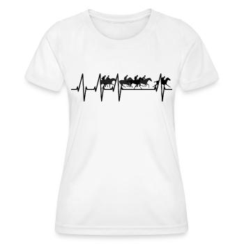 Courses de chevaux - T-shirt sport Femme - blanc - Devant - AI Model Female 172 dark (172cm)