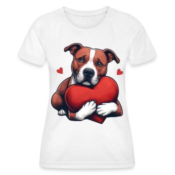 Pitbull Das Modell - Frauen Funktions-T-Shirt - Weiß - Vorne - AI Model Female 172 dark (172cm)
