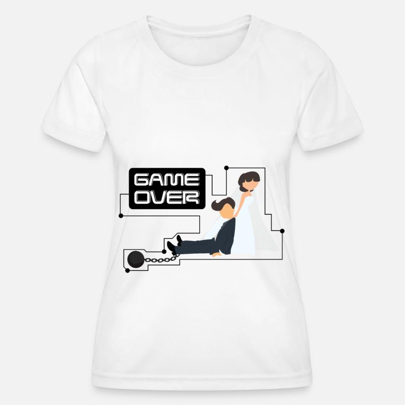 Bachelor Party Bachelor Game Over - Women's Functional T-Shirt - white