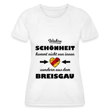 Aus dem Breisgau - Frauen Funktions-T-Shirt - Weiß - Vorne - AI Model Female 172 dark (172cm)