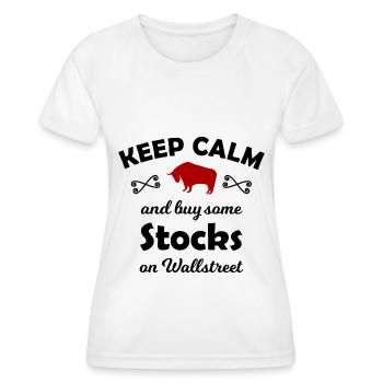 Stock market investor - Women's Functional T-Shirt - white - Front - AI Model Female 172 dark (172cm)