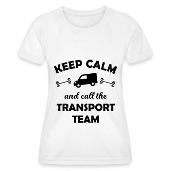 L’équipe Transport - T-shirt sport Femme - blanc - Devant - AI Model Female 172 dark (172cm)