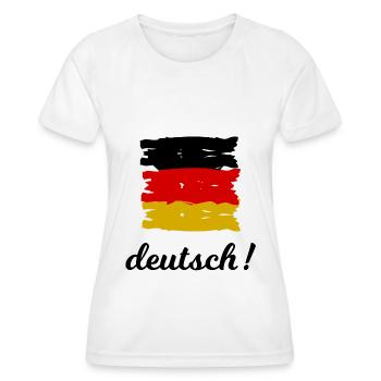 deutsch - Frauen Funktions-T-Shirt - Weiß - Vorne - AI Model Female 172 dark (172cm)