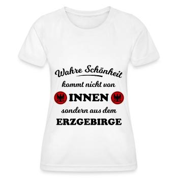 Erzgebirge - Frauen Funktions-T-Shirt - Weiß - Vorne - AI Model Female 172 dark (172cm)