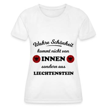 La patrie du Liechtenstein - T-shirt sport Femme - blanc - Devant - AI Model Female 172 dark (172cm)
