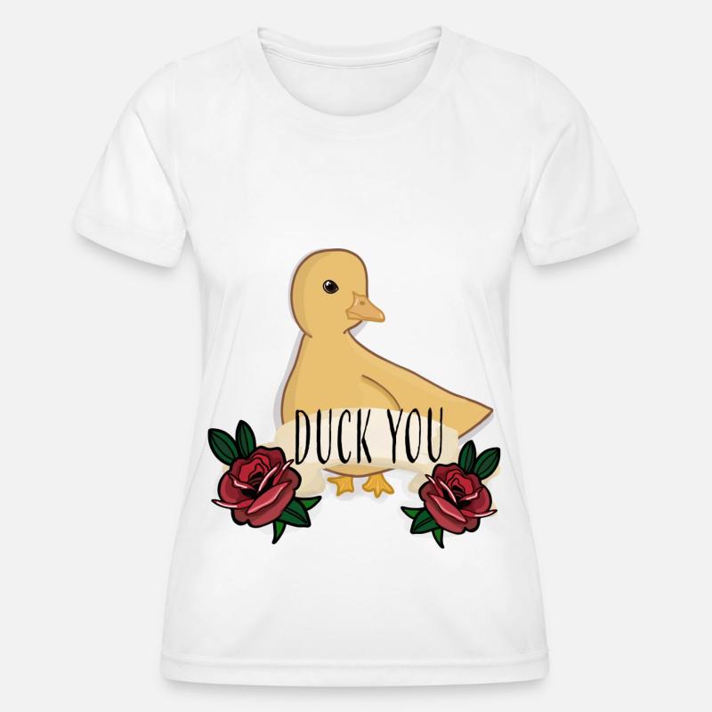 DUCK YOU - Women's Functional T-Shirt - white