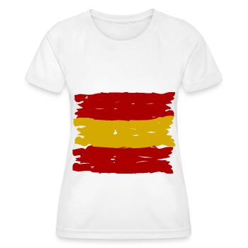 Le drapeau espagnol - T-shirt sport Femme - blanc - Devant - AI Model Female 172 dark (172cm)