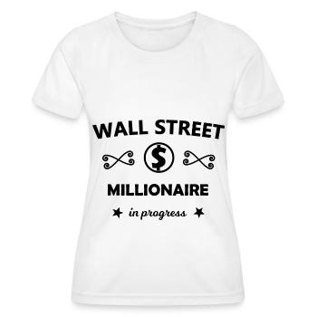 The Stock Millionaire - Women's Functional T-Shirt - white - Front - AI Model Female 172 dark (172cm)