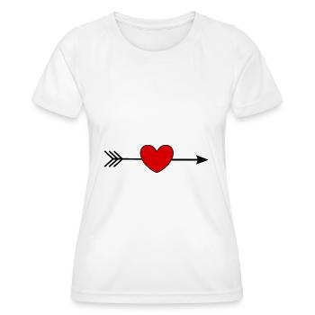 Red Heart, Valentine's Day - Women's Functional T-Shirt - white - Front - AI Model Female 172 dark (172cm)