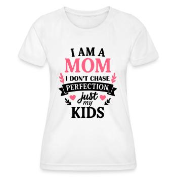 Mom Not Perfect Mother's Day Gift Mother's Day - Women's Functional T-Shirt - white - Front - AI Model Female 172 dark (172cm)