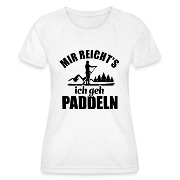 Mir reicht's ich geh Paddeln - SUP Spruch - Frauen Funktions-T-Shirt - Weiß - Vorne - AI Model Female 172 dark (172cm)