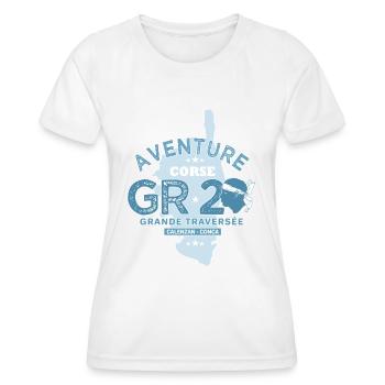GR20 randonnée GR 20 Corse gr 20 - T-shirt sport Femme - blanc - Devant - AI Model Female 172 dark (172cm)