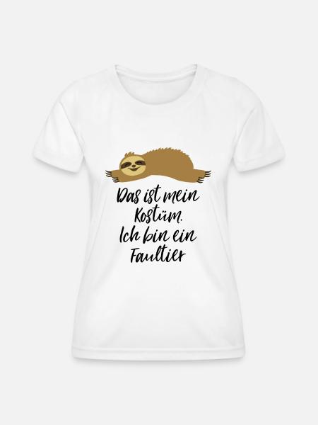 Faultier Kostüm - Frauen Funktions-T-Shirt - Weiß