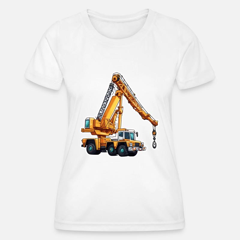 Crane / construction site / winch / crane system - Women's Functional T-Shirt - white