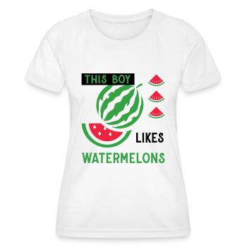 Fruits tropicaux Melon Pastèques Été - T-shirt sport Femme - blanc - Devant - AI Model Female 172 dark (172cm)