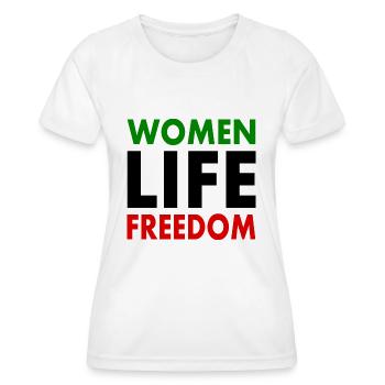 Women life freedom iran - Women's Functional T-Shirt - white - Front - AI Model Female 172 dark (172cm)