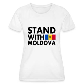 Stand with moldova - Women's Functional T-Shirt - white - Front - AI Model Female 172 dark (172cm)