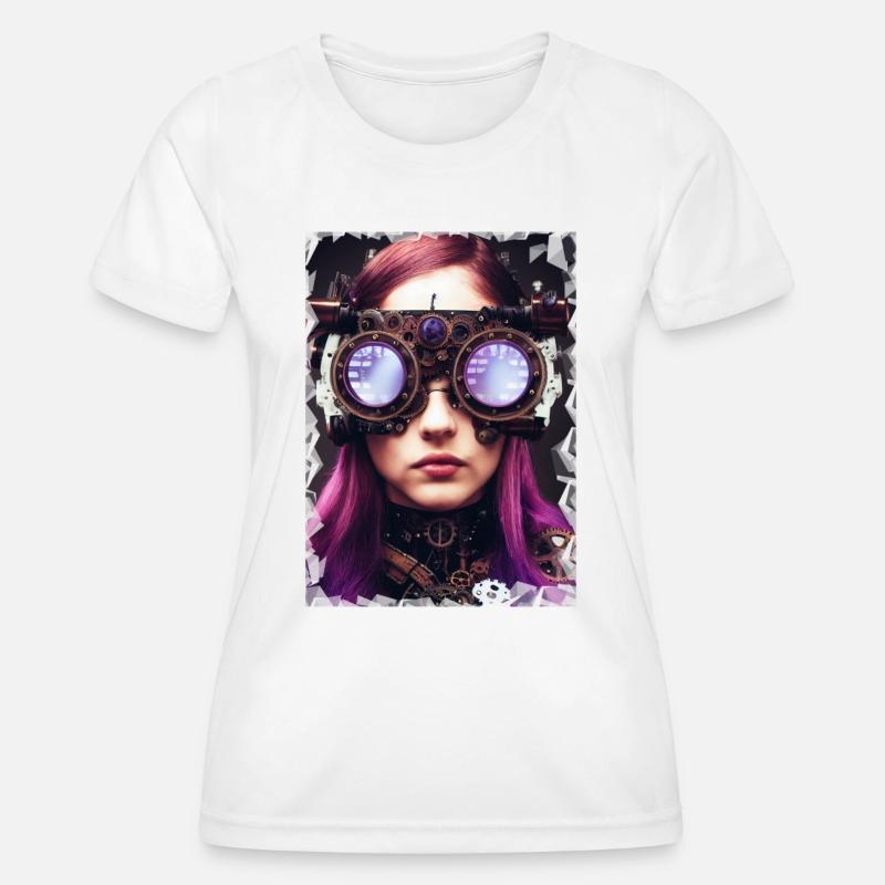 Steampunk World - Women's Functional T-Shirt - white