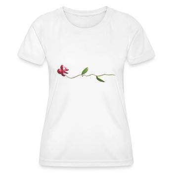 rose rose fleur - T-shirt sport Femme - blanc - Devant - AI Model Female 172 dark (172cm)