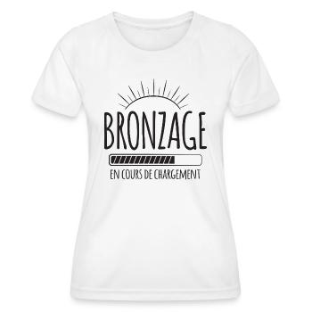 Tan Loading, Summer, Vacation, French - Women's Functional T-Shirt - white - Front - AI Model Female 172 dark (172cm)