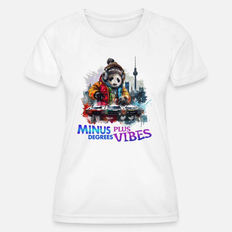 Minus Degrees, Plus Vibes – Cool Berlin Bear Gift - Women's Functional T-Shirt - white