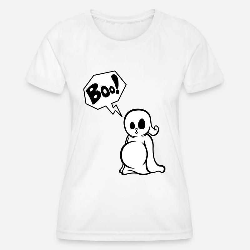 Spooky Boo! - Women's Functional T-Shirt - white