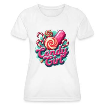 Candy And Girl - Candy Lover - Women's Functional T-Shirt - white - Front - AI Model Female 172 dark (172cm)